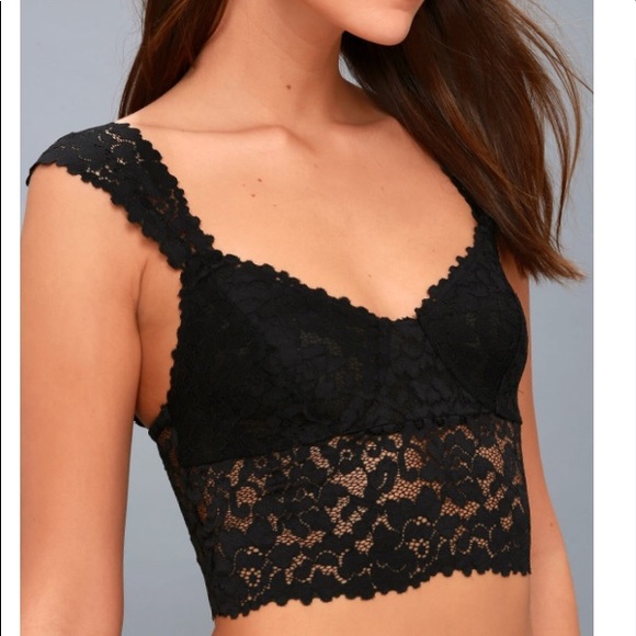 Free People Other - NWT Free People Dream Away Black Lace Bralette